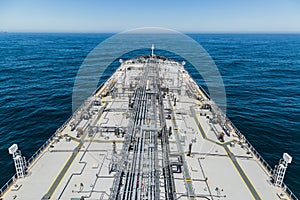 Tanker deck view from mast