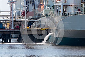 Tanker Discharging Ballast