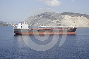 Tanker drifts near the island 2