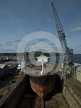 Tanker in Drydock