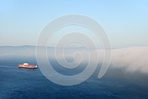 Tanker Entering Fog