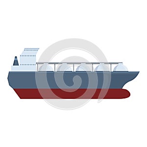 Tanker gas carrier icon cartoon vector. Transport conduit