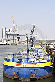 tanker in the port of rotterdam