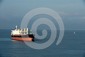 Tanker sailing in the sea