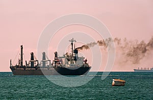 Tanker ship oil transport