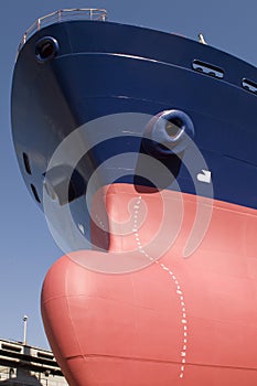 Tanker in shipyard