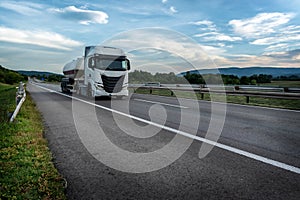 Tanker or Tank Truck on road