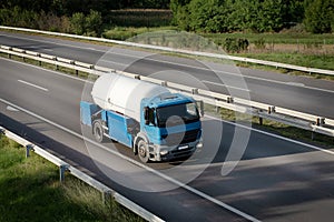 Tanker or Tank Truck on road