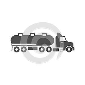 Tanker trailer truck glyph icon