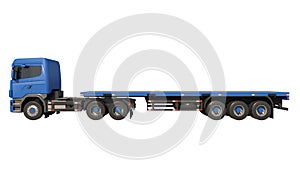 Tanker truck 2- Lateral view white background 3D Rendering Ilustracion 3D photo