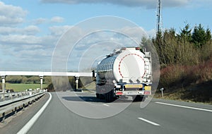 Tanker truck on the highway