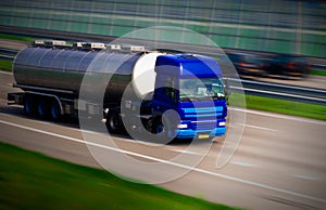 Tanker truck on motorway