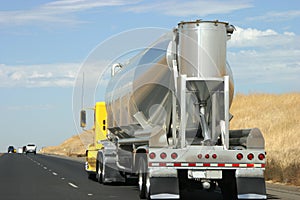 Tanker truck on the road