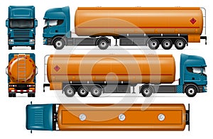 Tanker truck vector mock-up