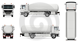 Tanker truck vector mockup