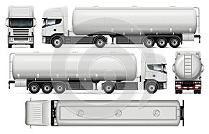 Tanker truck vector template.