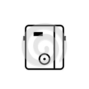 Tankless water heater outline icon.