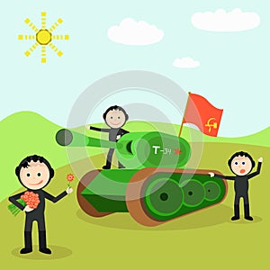 Tankmen on the 9th of May.