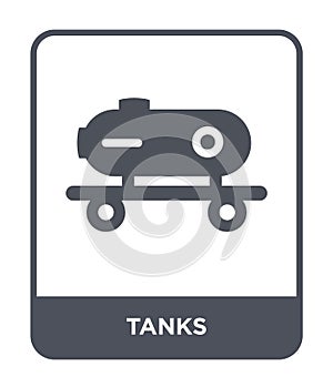 tanks icon in trendy design style. tanks icon isolated on white background. tanks vector icon simple and modern flat symbol for