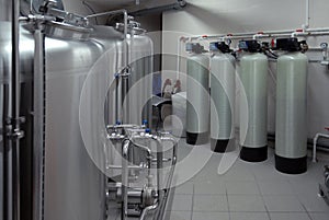 Tanks in microbrewery