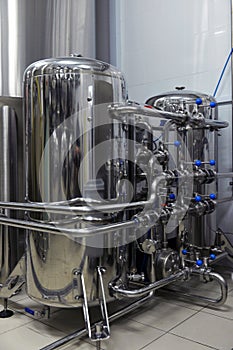 Tanks in microbrewery