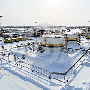 Tanks with oil owned oil company Rosneft