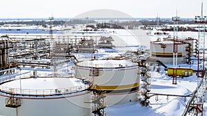 Tanks with oil owned oil company Rosneft