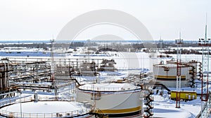 Tanks with oil owned oil company Rosneft