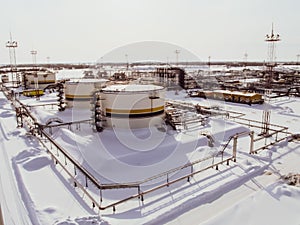 Tanks with oil owned oil company Rosneft