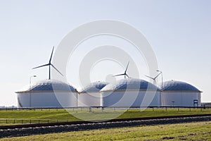 Tanks for oil storage, Eemshaven, Netherlands