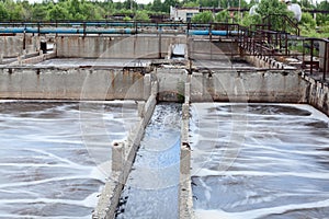 Tanks for oxygen aeration in wastewater treatment plant