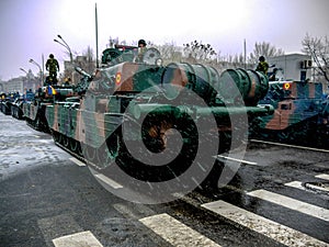 Tanks on Romanian National Army Parade, 2014 Bucharest. Romania