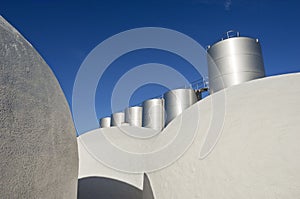 Tanks in a winery