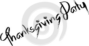 Tanksgiving party text sign illustration