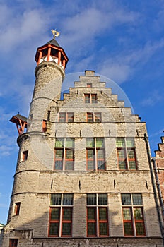 Tanners guild house Toreken (1450). Ghent, East Flanders, Belgium