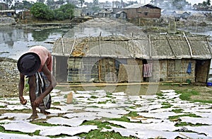 Tannery source of income and pollution in Dhaka