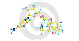Tannic acid molecular structure isolated on white photo