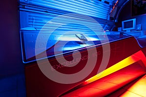 Tanning bed at solarium studio