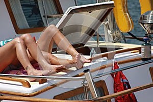 Tanning on the Yacht