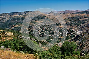 Tannourine village in the Lebanon mountains