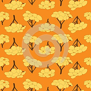 Tansy flower seamless pattern background vector