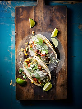 Tantalizing Tacos on Rustic Table