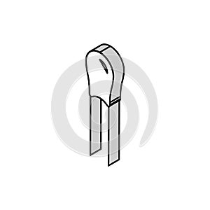 tantalum capacitor electronic component isometric icon vector illustration