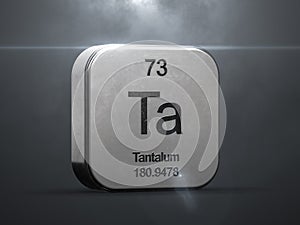 Tantalum element from the periodic table photo