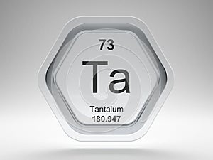 Tantalum symbol hexagon frame photo