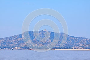 Ayeyarwady River and Tantkyitaung Pagoda, Tantkyi Hill, Myanmar