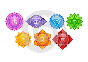 Tantra Sapta Chakra meaning seven meditation wheel various focal points used in a variety of ancient meditation photo