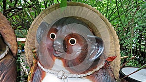 Tanuki statue in Arashiyama, Kyoto