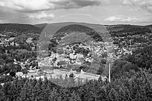 Tanvald - small mountain town in Jizera Mountains, Czech Republic