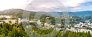 Tanvald - small mountain town in Jizera Mountains, Czech Republic